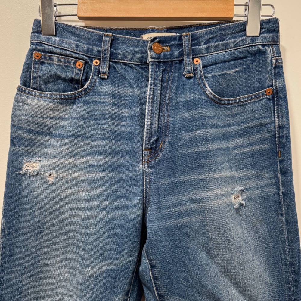 Madewell The Perfect Vintage Jean Women's Size 26 Distressed‎ Denim High Rise - Picture 2 of 9